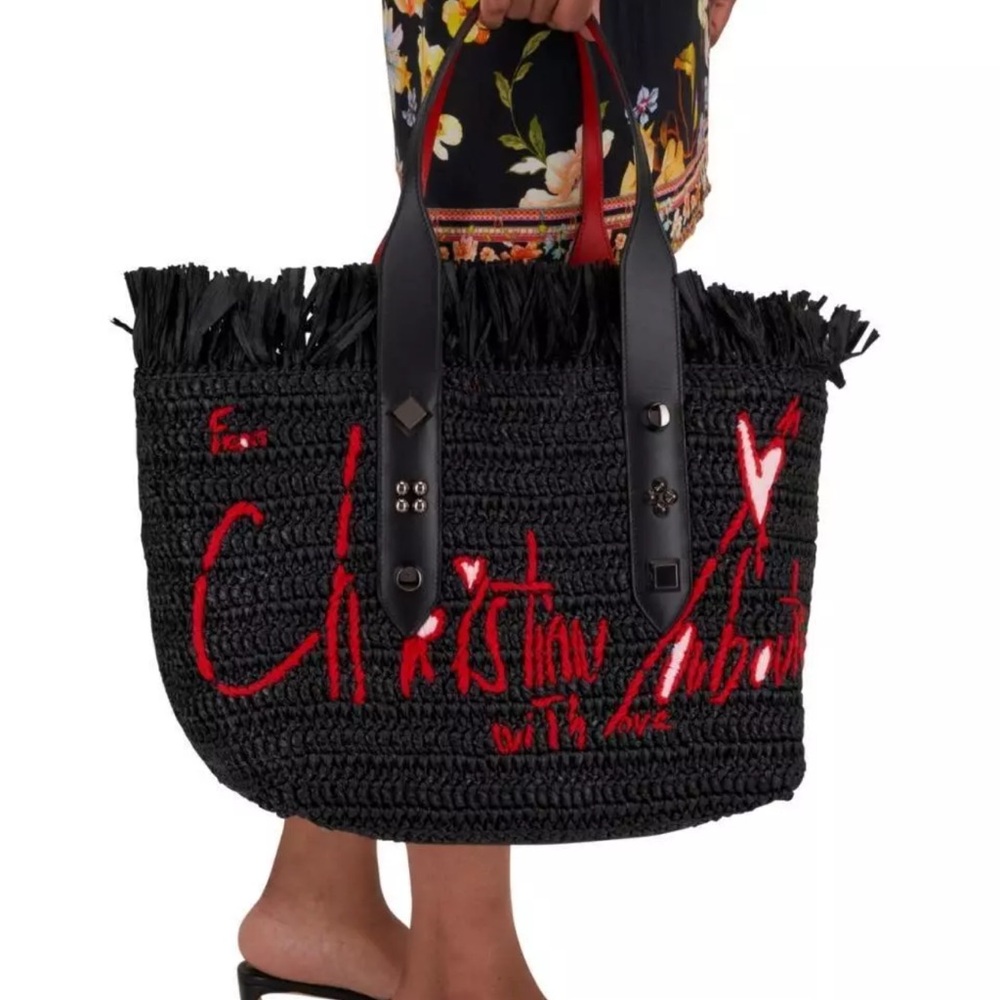 Christian Louboutin Black and Red Tote Bag